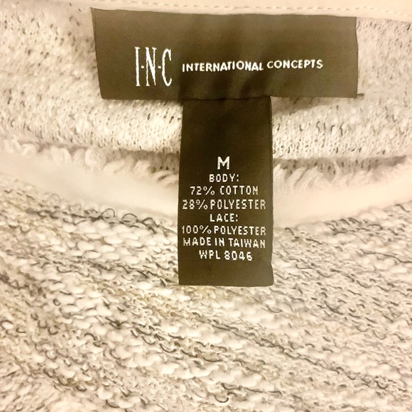 INC International concepts shirt with lace hem - Picture 3 of 7